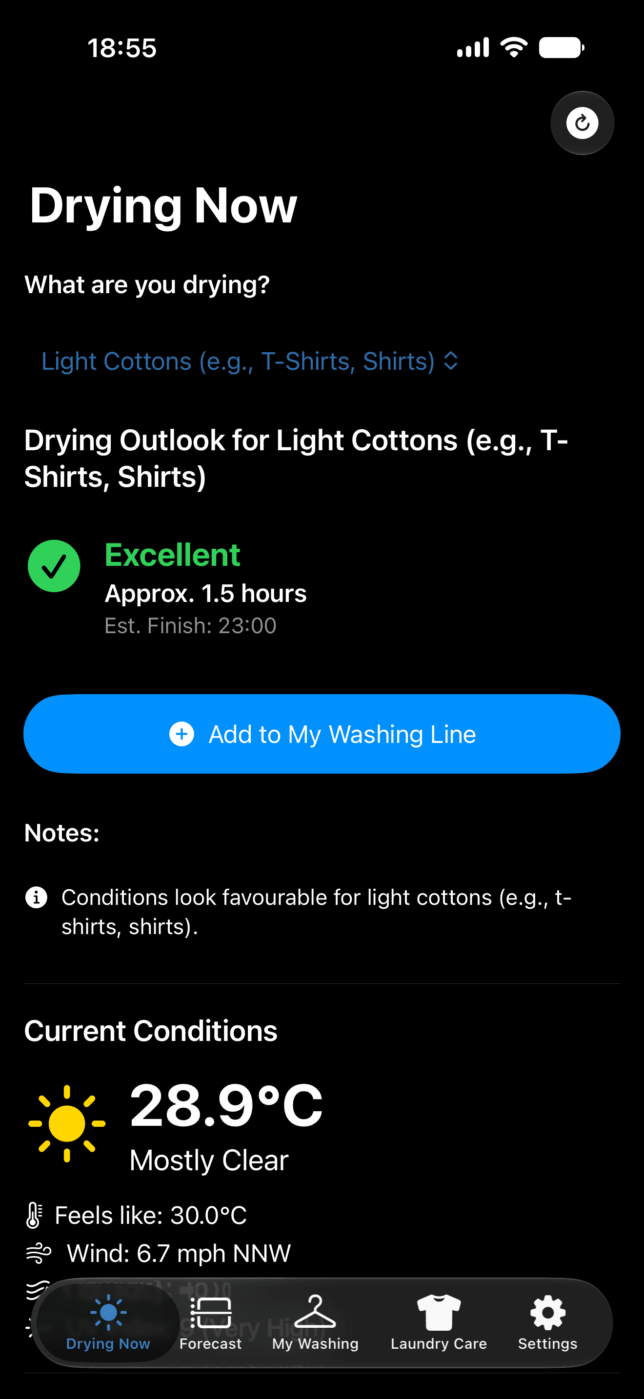 A forecast built for laundry
